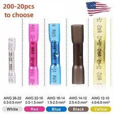 Waterproof Heat Shrink Butt Connectors Marine Crimp Wire Splice Terminals USA