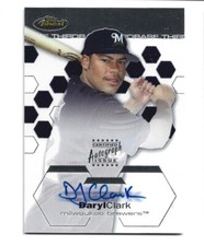 2003 Topps Finest #103 Daryl Clark Autograph Milwaukee Brewers Auto