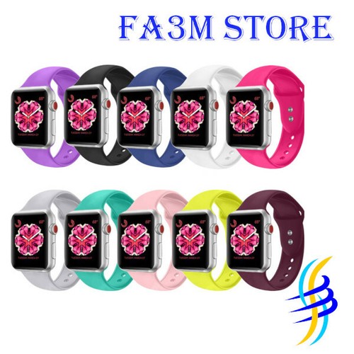 CINTURINO IN SILICONE PER APPLE WATCH 38/40/42/44 MM DIVERSI COLORI SALDI |  eBay