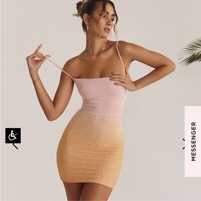 NEW House of CB DEVA OMBRE MINI DRESS L + XL