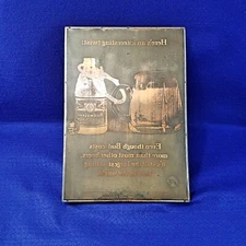 Vintage Budweiser Copper Printing Plate Anheuser Busch Advertising 10.25"