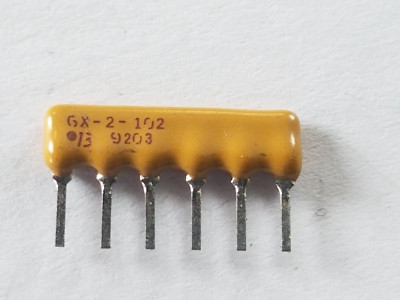 Lot of 10 BOURNS NETWORK RESISTOR ARRAY 1K OHM 2% CIRCUIT 6 PIN SIP 6X-2-102