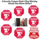 6  Security CCTV Camera Static Cling Decals & 1 Home Alarm Security Sticker 