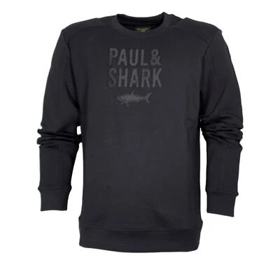 Paul Shark Sweat À Col Rond Pour Homme Avec Logo 14311890 Couleur Noir - Photo 1/4