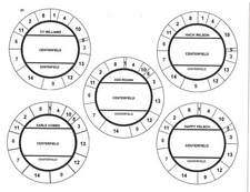 GOLDEN ERA (1920-1929)  Cadaco All-Star Baseball  UNCUT 61 Center Cut Discs