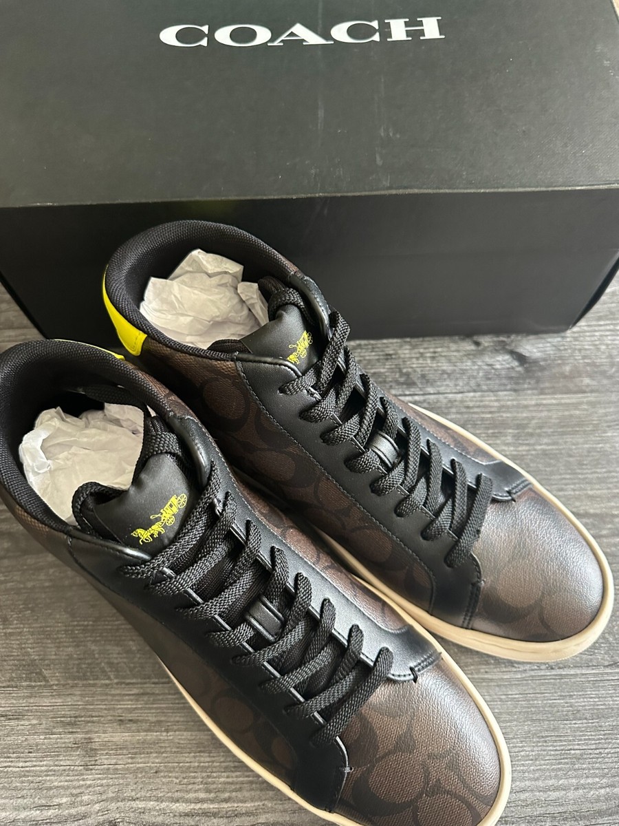 Coach Men's Clip HiTop Sneaker In Signature Canvas Size 11D Color Mahogany  CL481 | eBay