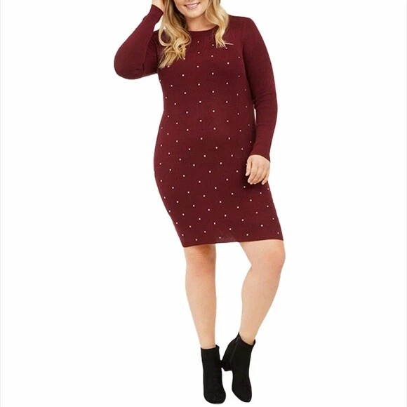 Studded sweater best sale dress