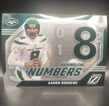 2023 Panini Zenith Football Behind The Numbers Aaron Rodgers #1 NFL Packers Jets