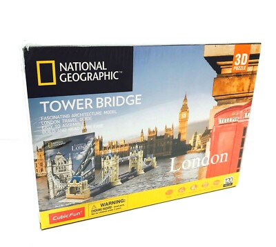 National Geographic 3D Architect Model Puzzle London Tower Bridge Cubic Fun NEW