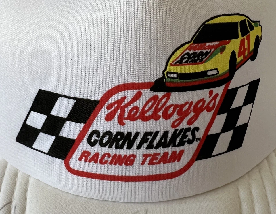 Винтажная бейсболка с автографом Дейла Эрнхардта 90-е Kellogg's Corn Flakes гоночная команда NASCAR - Изображение 3 из 4