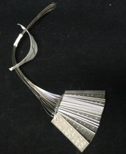 (18 Pcs.) STAINLESS STEEL NUMBER TAGS w/Stainless 10" Leader - TAG 2-5/8" x 3/4"