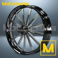 23" 23x3.5 THIRTEEN MAG WHEEL BLACK MACHINE FOR HARLEY TOURING BAGGER FRONT RIM