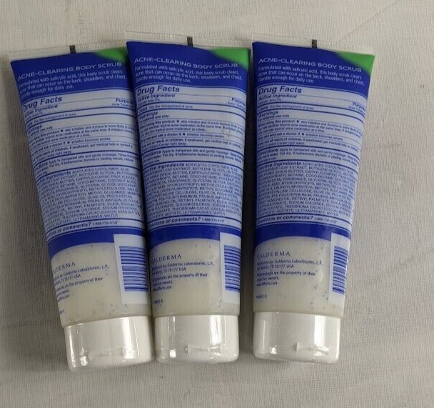 3X Differin Cleanser Salicylic Acid Acne Treatment Body Scrub Exp. 05/