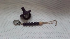 RYAN  ROSE CUTIE PAT PURPLE STAGE 2 PACIFIER AND TEETHER CLIP NEW