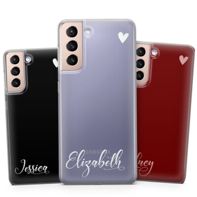 PERSONALIZED CUSTOM HEART NAME GEL PHONE CASE FOR