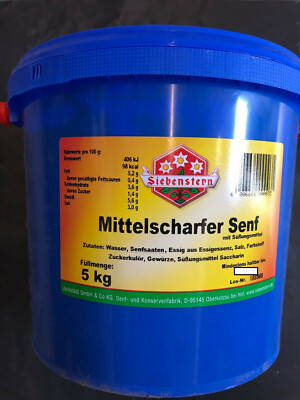 Senf Siebenstern 5 Kg Eimer mittelscharf, Jackstädt