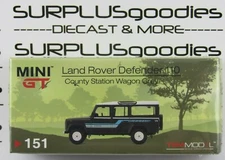 2021 TSM Model Mini-GT Overseas Ed LAND ROVER DEFENDER 110 1985 County Wagon 151