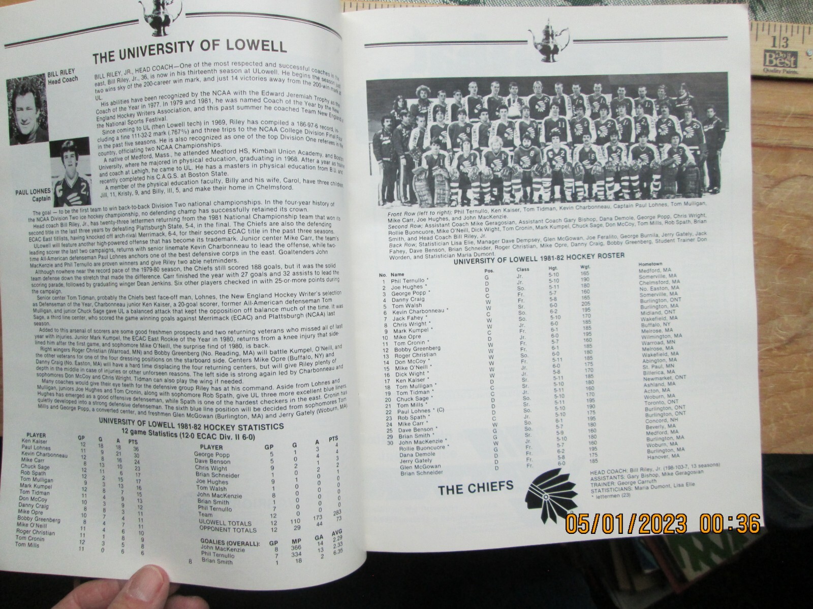 invitational hockey tournament teapot boston Gardens Jan 1982 official program eBay