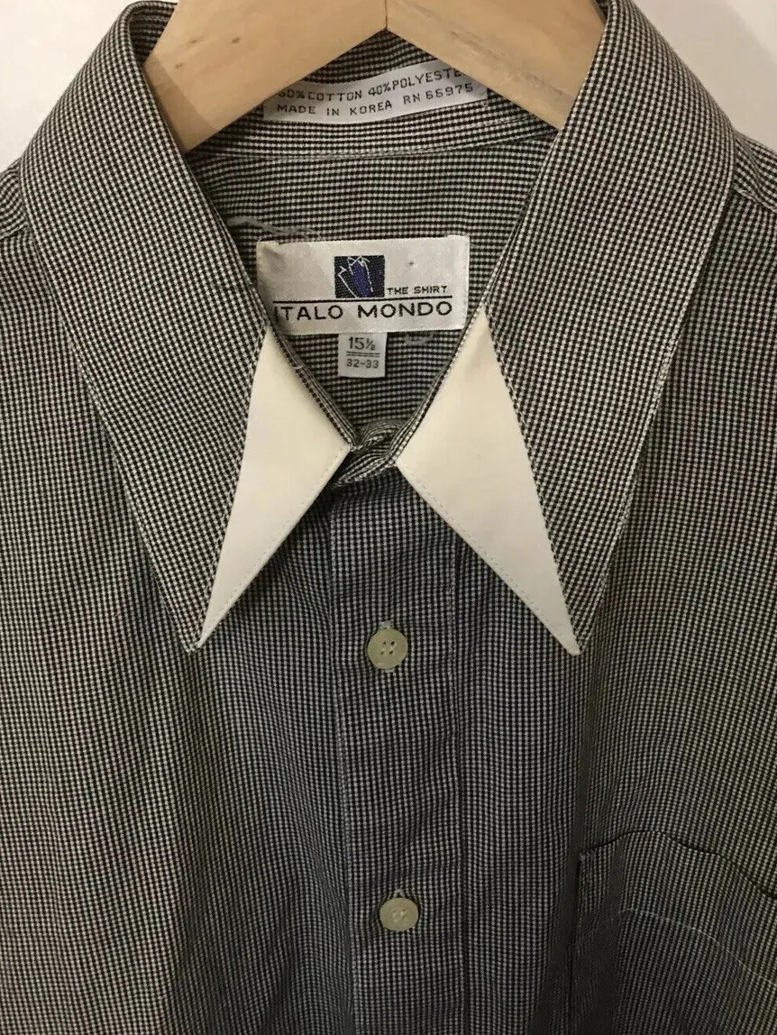 Italo Mondo Mens Sz 15 1/2 32/33 Button Up Dress Shirt French