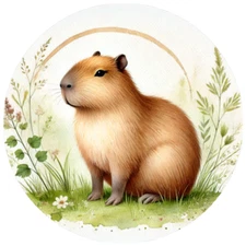 Capybara  Handmade Stickers Scrapbook Journal Planner Envelope Label Party Favor