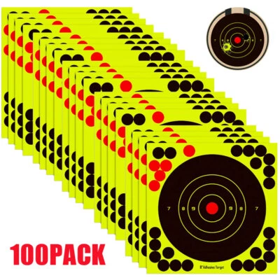 100x8" Shooting Target Rifle Gun Adhesive Stick Paper Reactive Practice Range
