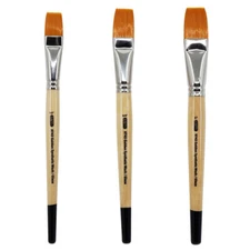AS-1 Student Golden Synthetics  Wash- Glaze Brush Set 3 pcs
