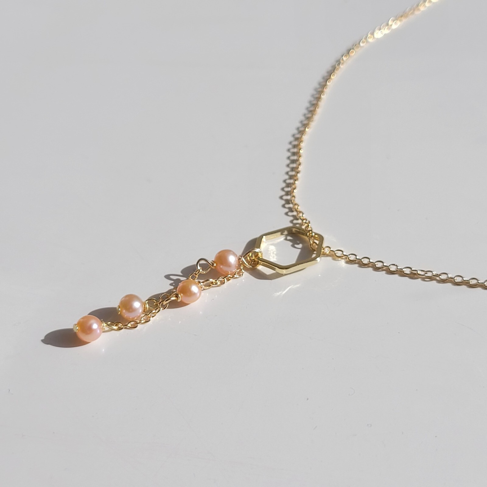 Collier perle de culture or jaune 14ct anti-ternissement pour peau sensible