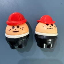 Vintage Little Tikes Toddle Tots 2-Inch People Firemen Lot of 2