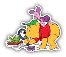 Winnie The Pooh Cartoon Sticker Bumper Decal - ''SIZES''