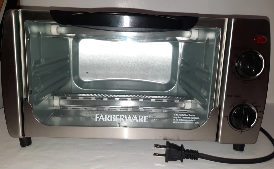 Torradeira Farberware 4 fatias com placa frontal de aço inoxidável, 1000 Watts, - Imagem 2 de 4