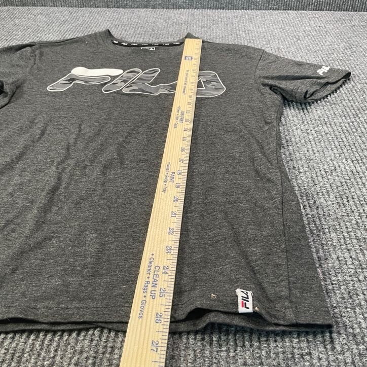 T shirt Fila da uomo collo small crew manica corta grigio sportivo