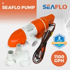 SEAFLO Bilge Pump Automatic Boat Marine Water Pump Low Profile 12V 1100GPH