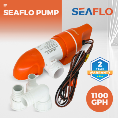 #ad SEAFLO Bilge Pump Automatic Boat Marine Water Pump Low Profile 12V 1100GPH $69.99