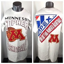New Vintage Minnesota Gophers Basketball T Shirt Med Apex One Big Graphic