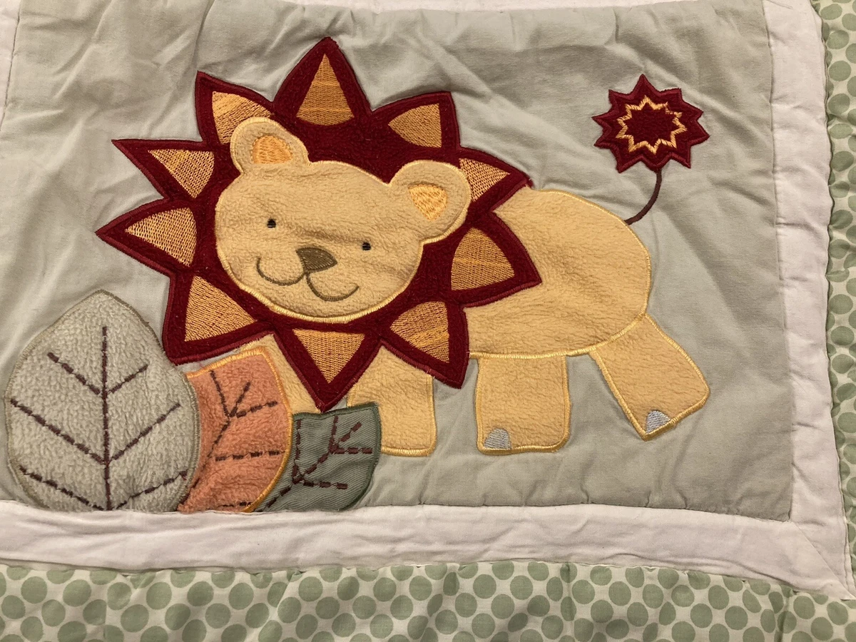Carters Baby Comforter Blanket Crib Quilt Safari Animals Lion
