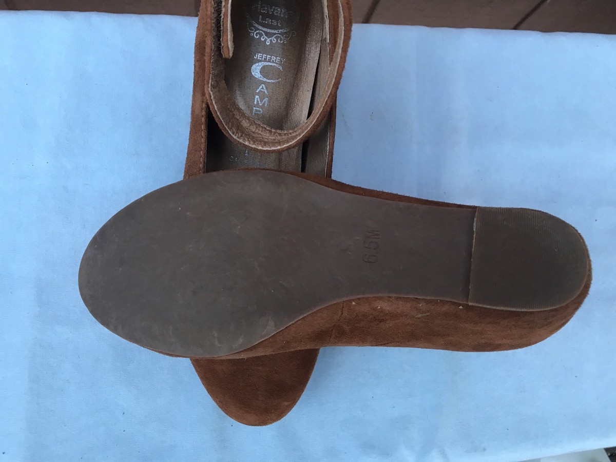 Sandales Plateforme Jeffrey Campbell Delphia - Taille US 6.5 - Cuir Suédé Beige - Occasion Très Bon état