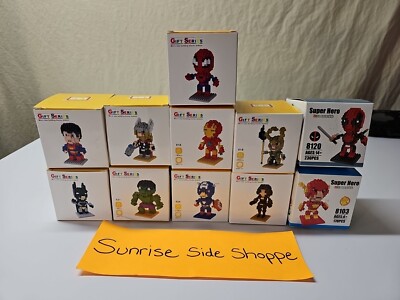 LNO & HSANHE Super Hero Micro Mini Building Nano Blocks Marvel DC - 11 Set LOT 