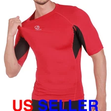 ARMEDES Mens Short Sleeve T-Shirt Cool Dry Compression Baselayer AR 132