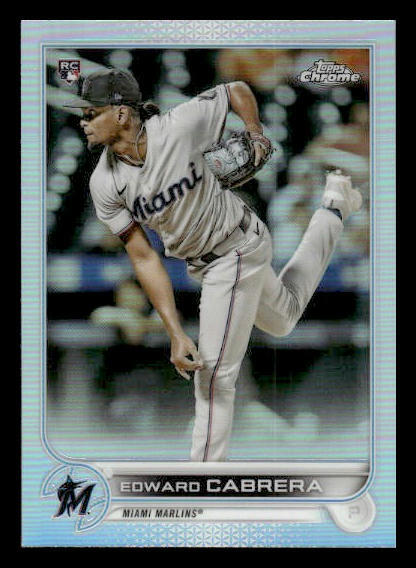 2022 Topps Chrome #64 Edward Cabrera Rookie Refractor Miami Marlins