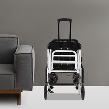 Lightweight Folding Transport Wheelchair w/Travel Bag Portable Travel Wheelchair