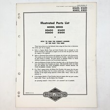 1973 Briggs & Stratton 80600 81600 80800 81800 Illustrated Parts List Vintage