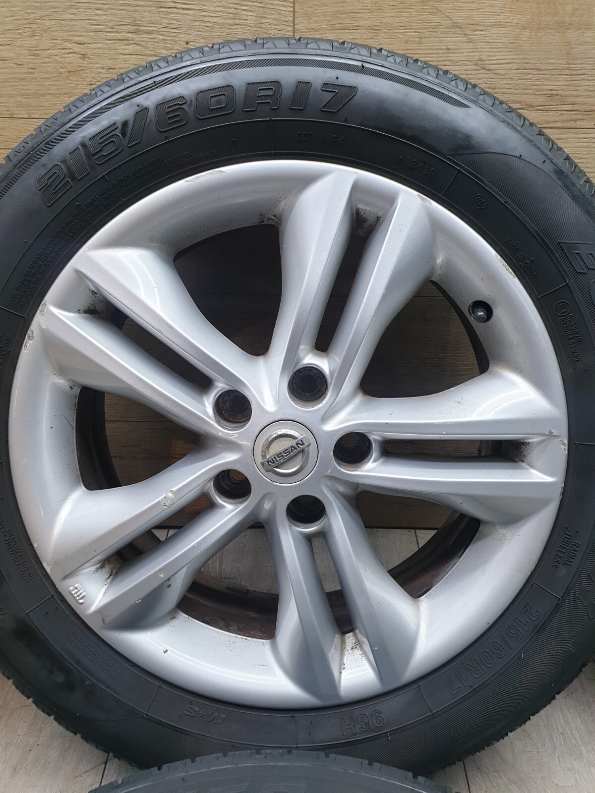 2010 NISSAN QASHQAI ALLOY WHEELS SET OF 4 WITH TYRES 215/60 R17