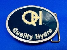 Vintage Qh Quality Hydro Promotional Company Prairie, Wi Belt Buckle