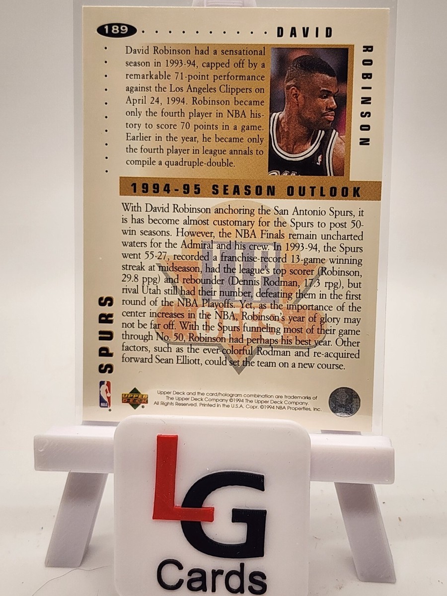 1994 Upper Deck- Collectors Choice #189 David Robinson | eBay
