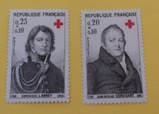 Timbre France 1964 Croix rouge  1433  1434  MNH