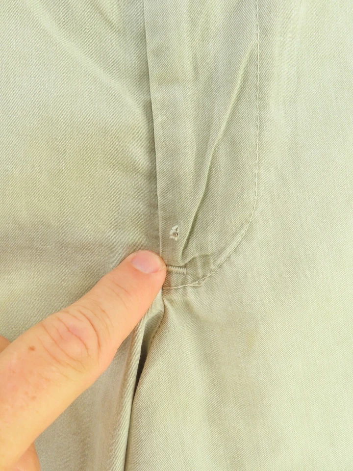 Bills Khakis Pants Mens 35x28 Cream Flat Front Straight Cotton Made in USA M2 - Image 3 of 4