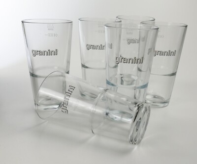 6 x Granini Juice Long Drink Glass Glasses 0.4L Soft Drink Cups Stackable 3306
