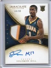 2013-14 Solomon Hill Immaculate Collection AUTO PATCH RC #D 34/99 (F5)
