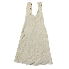 100 Linen Apron Taupe Natural Colored Cross Back Pockets Naturalist Minimalist