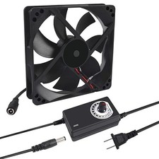 120mm x 25mm 110V 220V AC Powered Cooling Fan with Speed Controller 1225